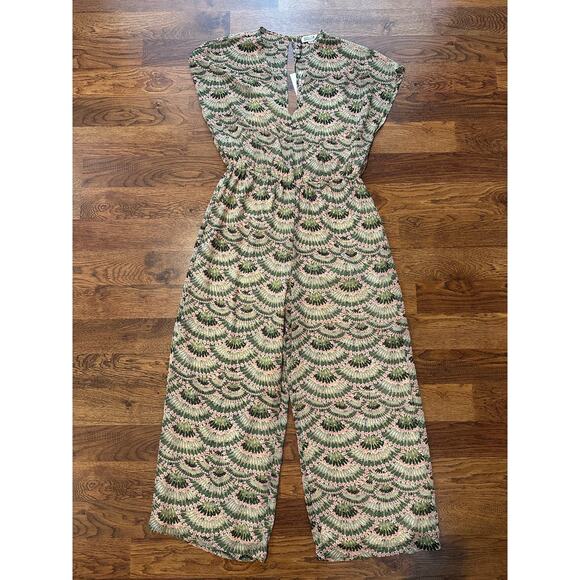 Molly Bracken Pants - Molly Bracken Women’s Floral Keyhole Jumpsuit Size Large NWT OOTD Lightweight